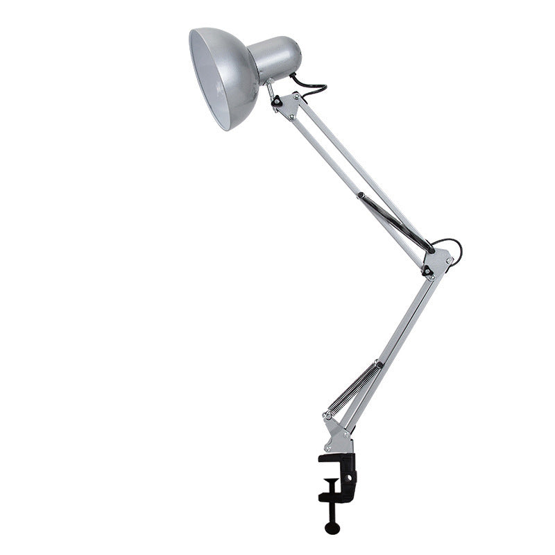 Modern Minimalistic Retractable Long Arm Clip Iron ABS 1-Light Table Lamp for Bedroom