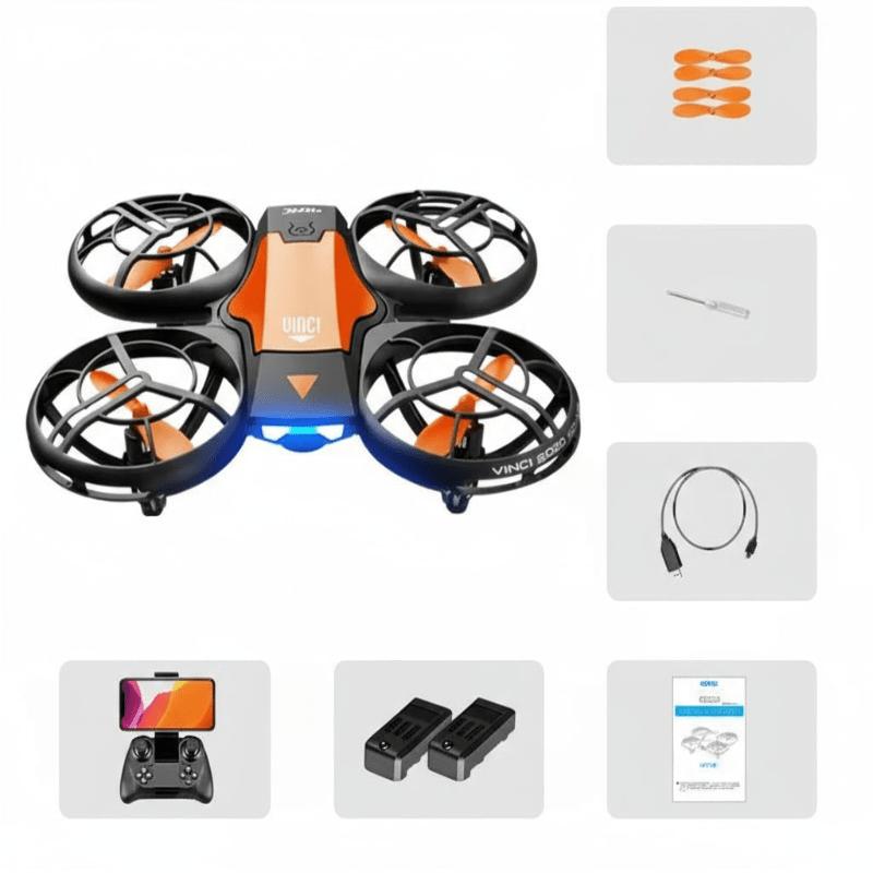 SkyVision Compact FPV Drone with 1080P Camera and Steady Hover