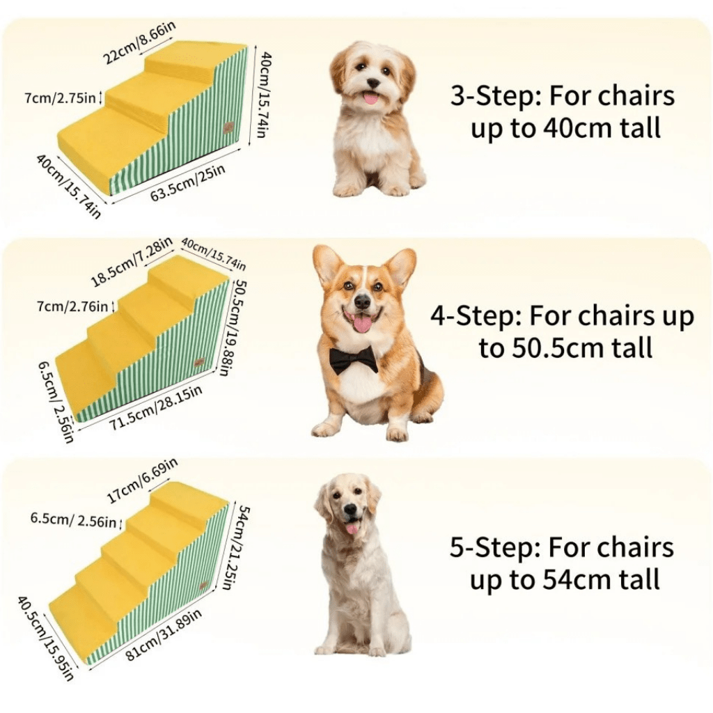 PawLift Gentle Incline Foam Steps for Dogs with Secure Base