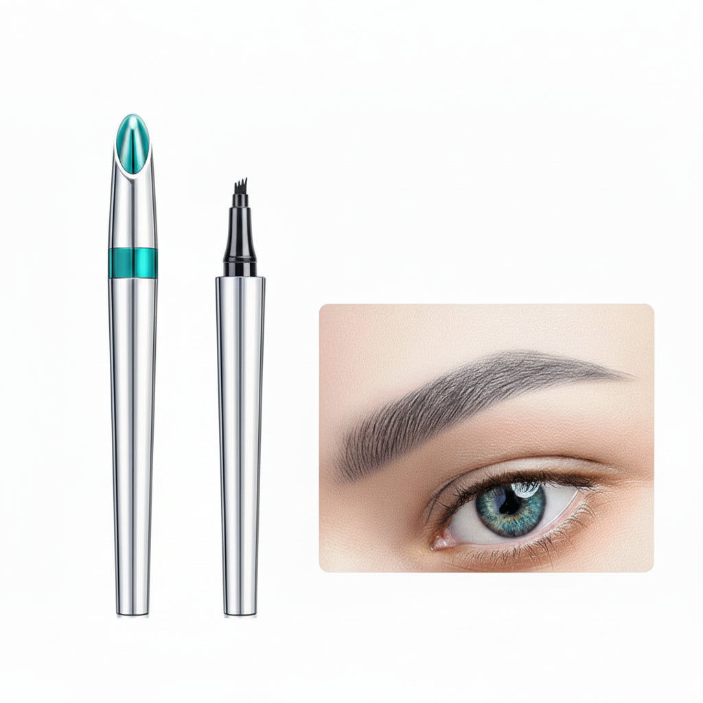 Waterproof Brow Definition Pen with 4-Fine Tip for Natural Finish