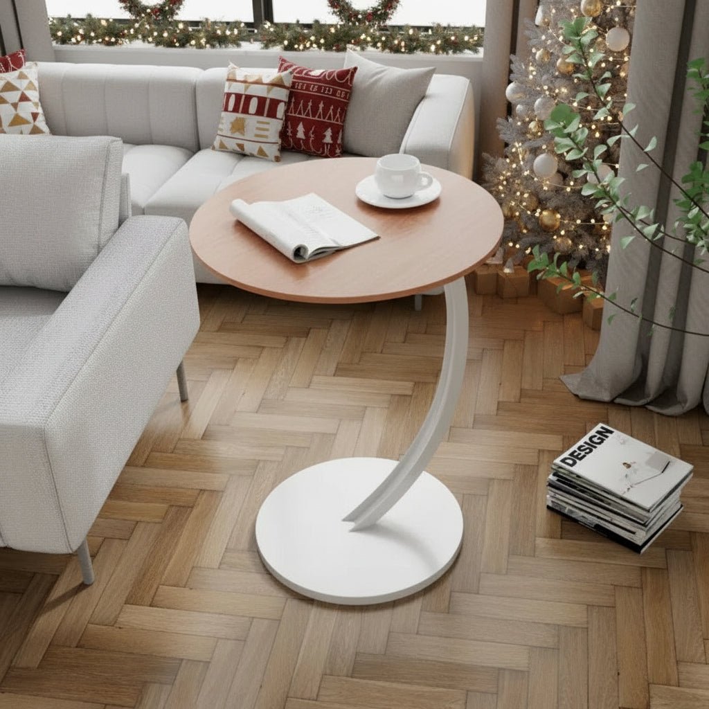NexTable Compact Round Side Table for Stylish Small Spaces