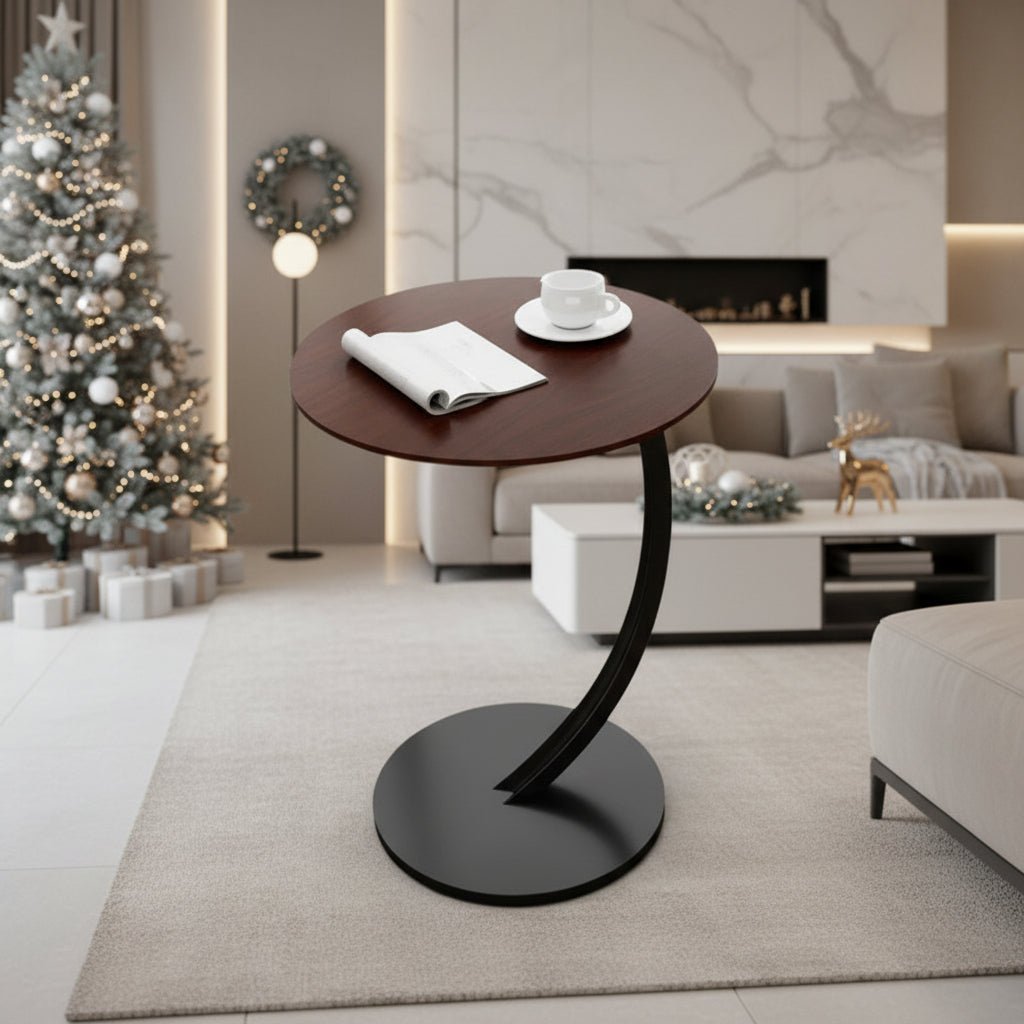 NexTable Compact Round Side Table for Stylish Small Spaces