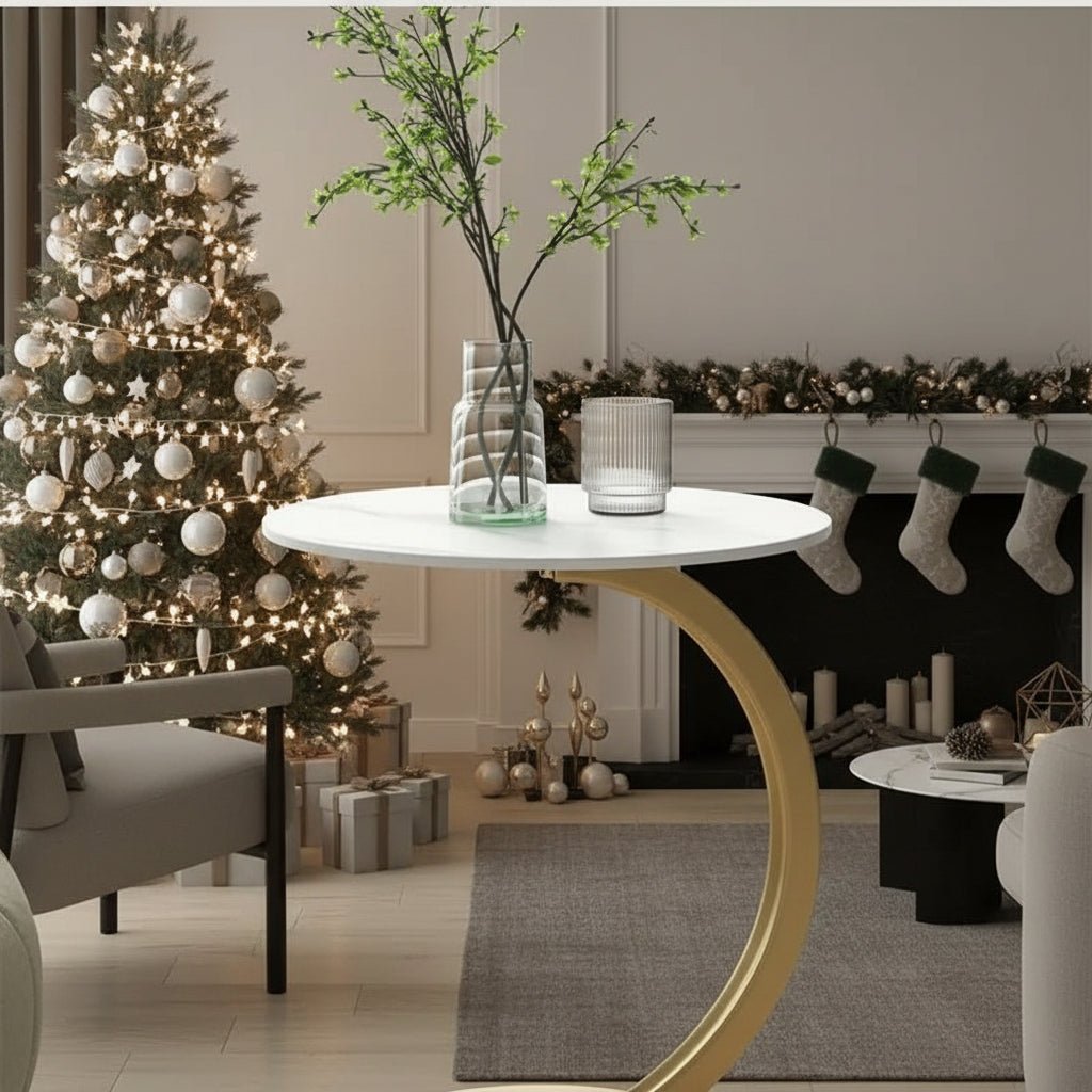 NexTable Compact Round Side Table for Stylish Small Spaces