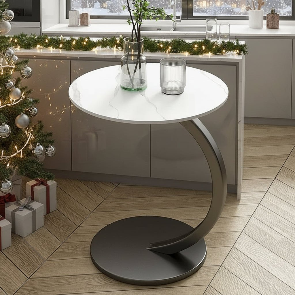 NexTable Compact Round Side Table for Stylish Small Spaces