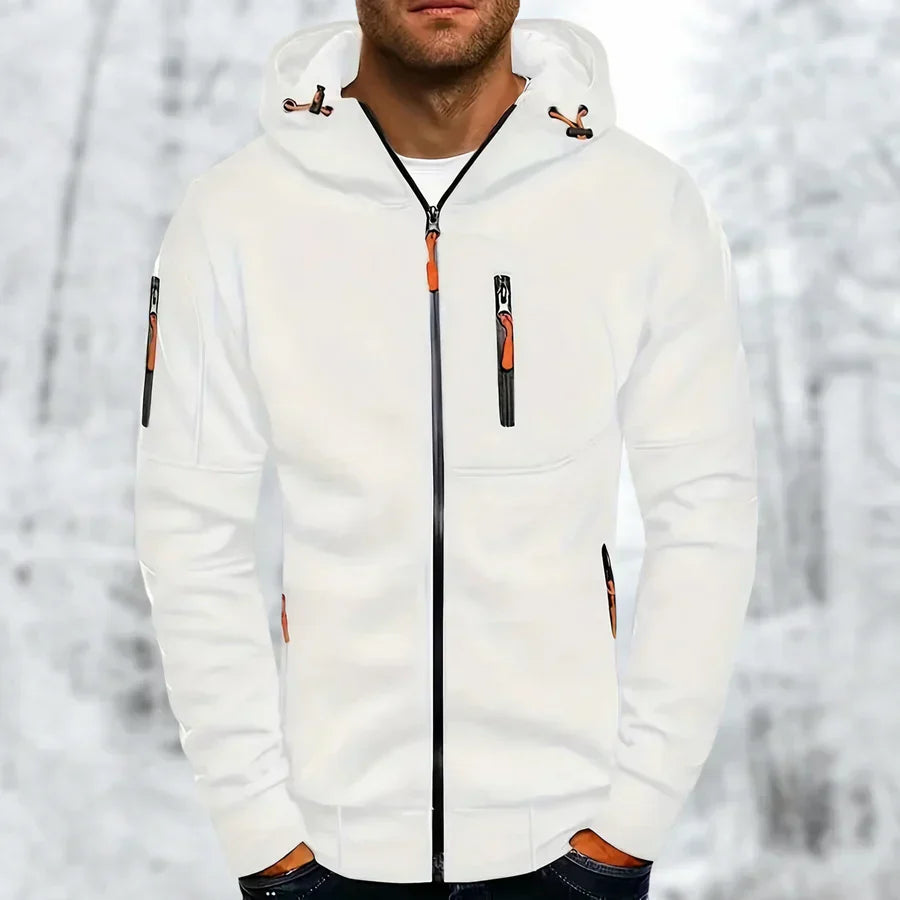 Men’s Hoodie Jacket | Multiple Zip Pockets & Adjustable Hood | High-Quality Fabric | Machine Washable