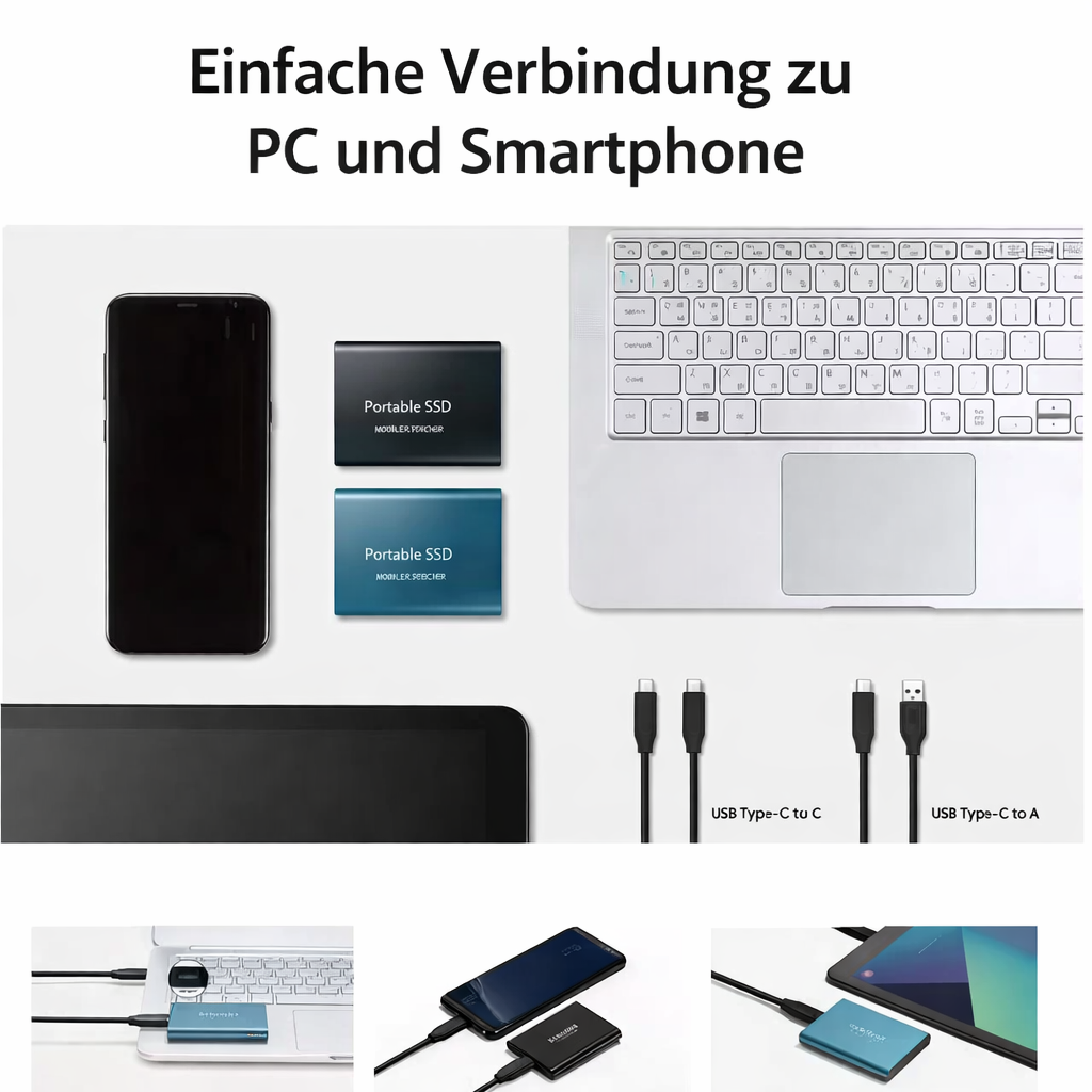 128GB External Solid State Drive – High-Speed USB 3.1