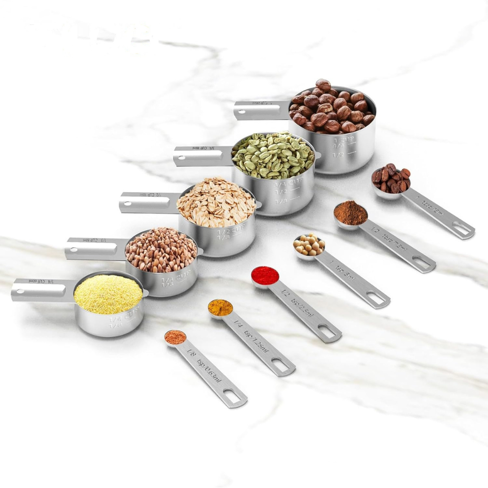 Precision Measuring Cups and Spoons Set for Every Kitchen