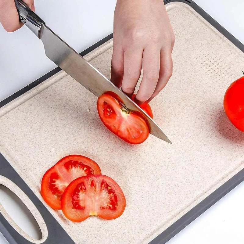 SleekCraft Dual-Surface Stainless Steel Cutting Board for Clean Prep