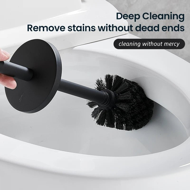 Sleek Stainless Steel Toilet Brush Set for Stylish Bathrooms