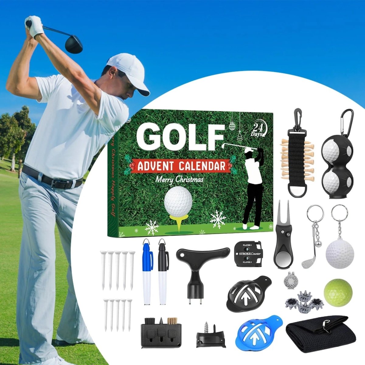 Fairway Festivity 2025 Golf Countdown Calendar with 24 Surprises