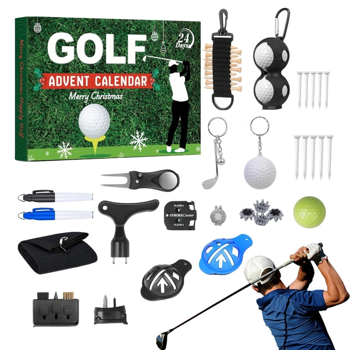 Fairway Festivity 2025 Golf Countdown Calendar with 24 Surprises