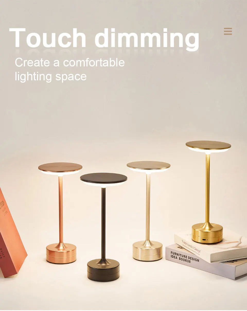 Smart Touch LED Table Light - Rechargeable & Portable Night Lamp