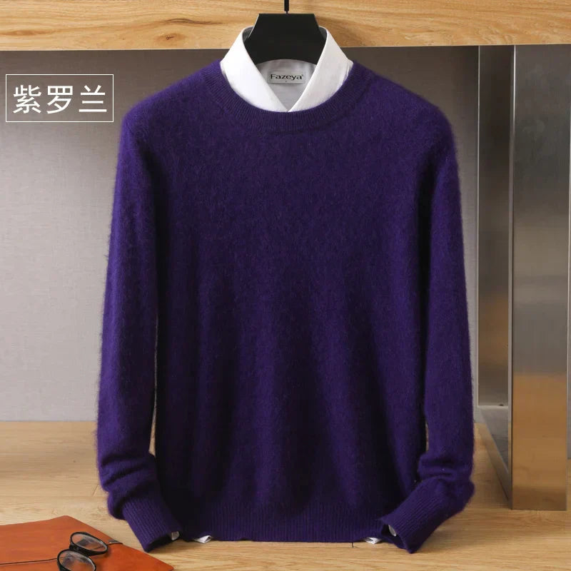 Sumptuous Cashmere Blend O-Neck Pullover for Ultimate Comfort