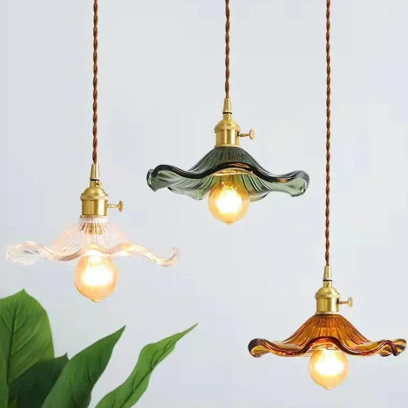 Aurora Glow Pendant Light – Vibrant Glass & Copper Fixture