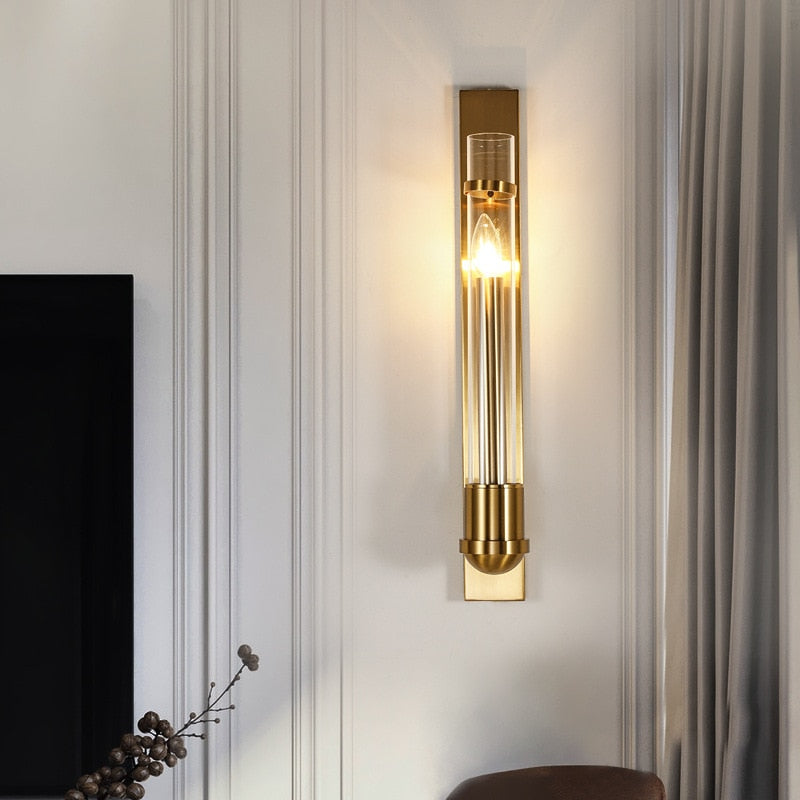 Aurora Luxe Dual-Glow LED Wall Sconce in Gold Finish