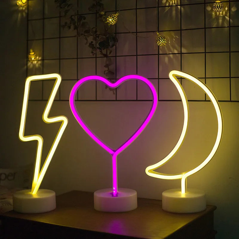 Charming LED Table Lamp with USB & Battery Options for Any Space