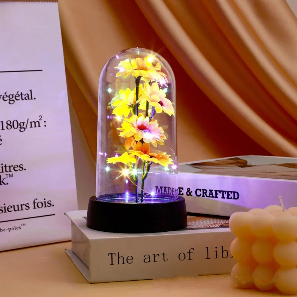 Charming Floral LED Table Lamp for Celebrations