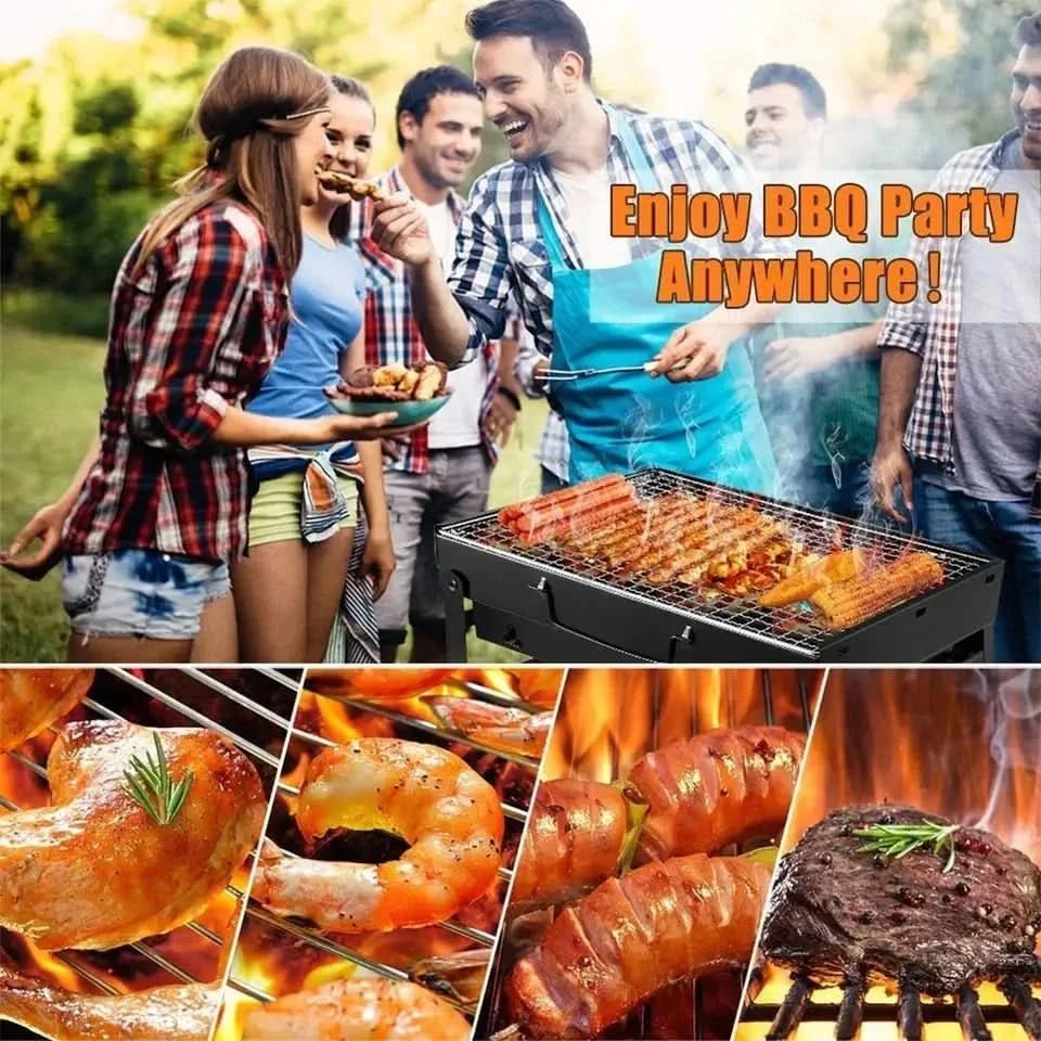 Compact Steel Charcoal Grill for Outdoor Adventures