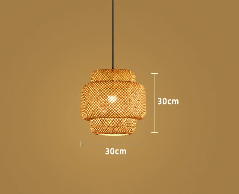Artisan Crafted Bamboo Pendant Light – Eco-Friendly LED Fixture