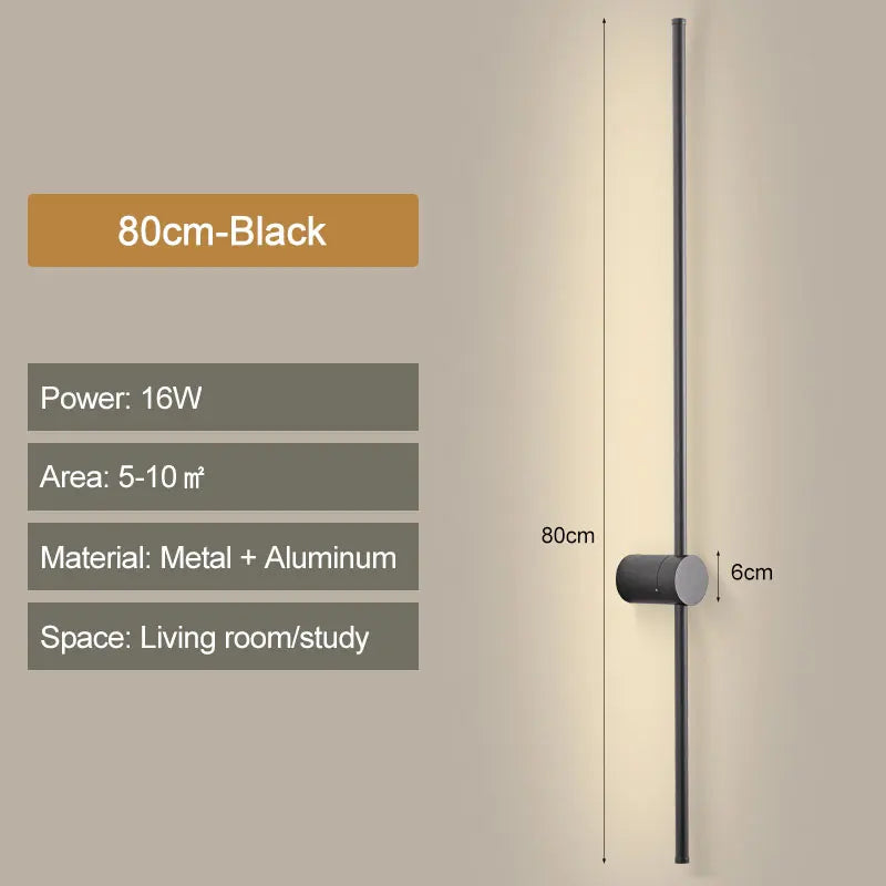 Taavita Wall Lamp Rod Black - Elegant Design for Your Home