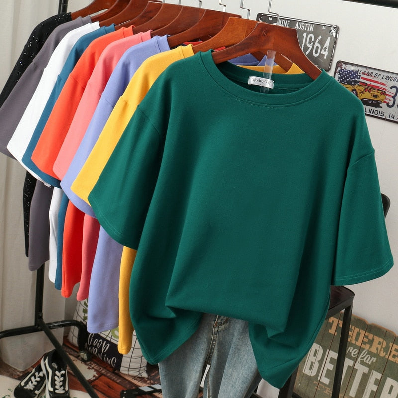 Plus-Size T-Shirt for Women | Oversized Crew Neck Design | Soft Cotton Fabric | Comfortable Fit