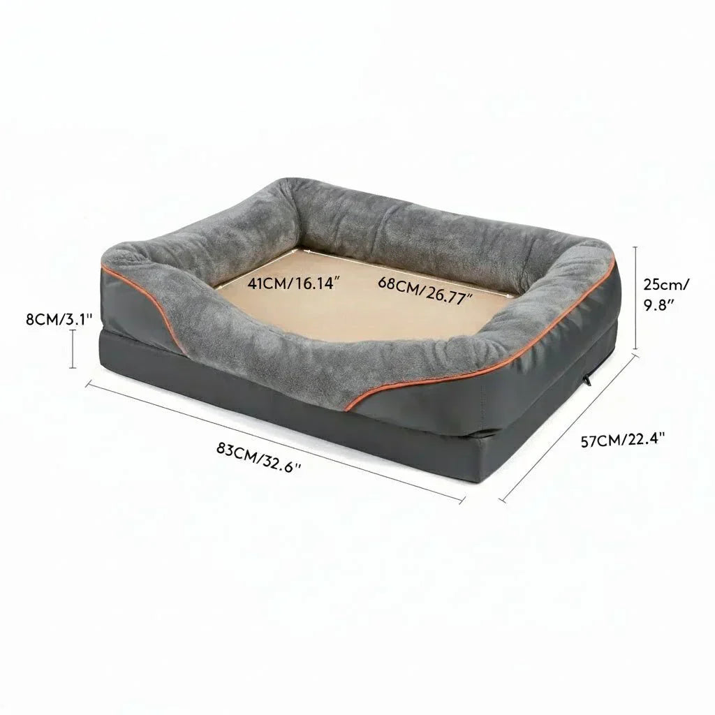 UltraComfort Waterproof Orthopedic Dog Bed with Support Pillow