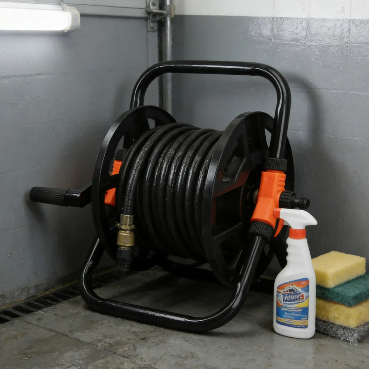Crank Handle Garden Hose Reel – Compact Storage Solution for Gardens