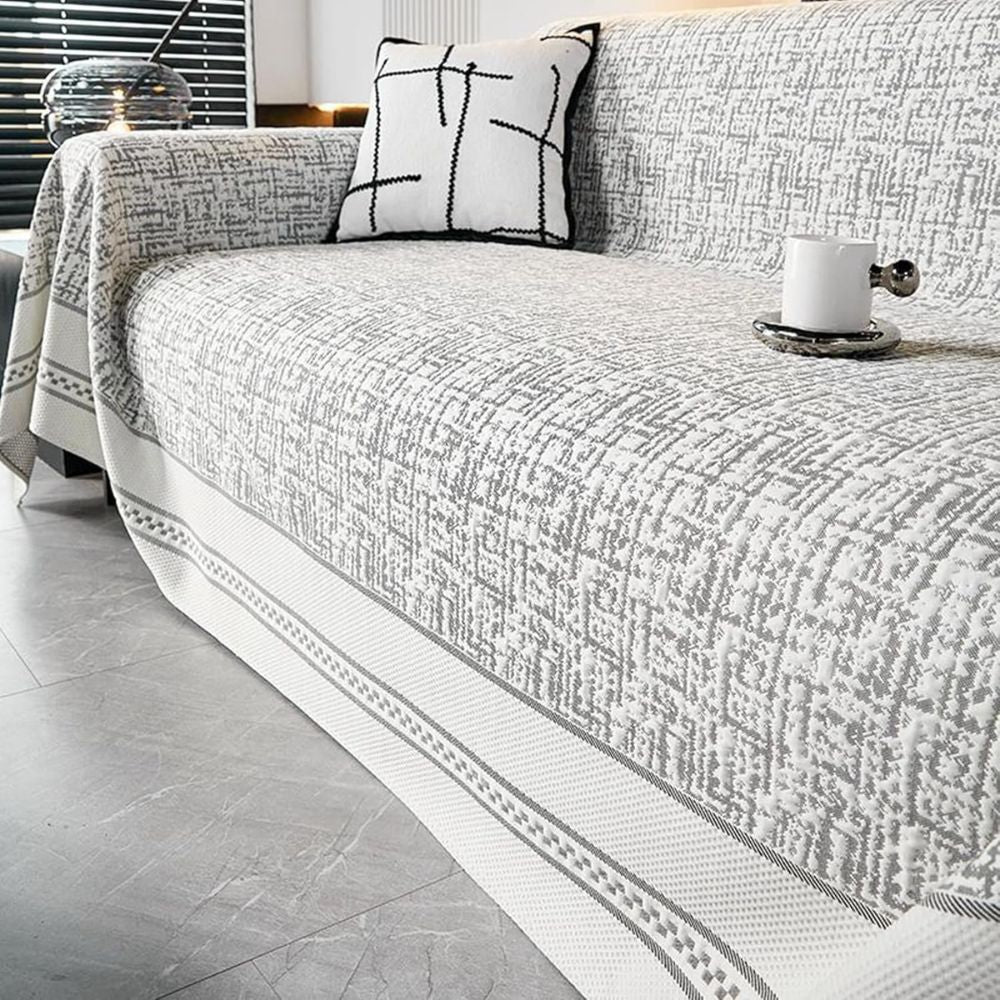Reversible Sofa Cover in Breathable Microfiber for Lightweight Comfort