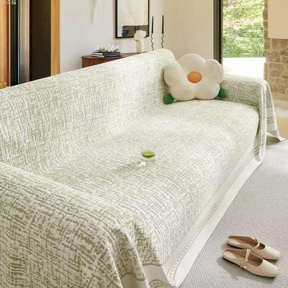 Reversible Sofa Cover in Breathable Microfiber for Lightweight Comfort