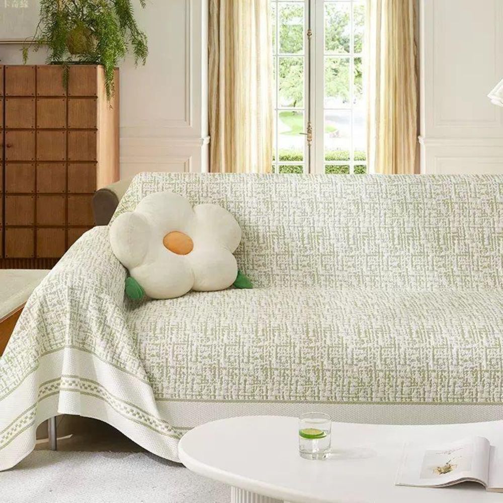 Reversible Sofa Cover in Breathable Microfiber for Lightweight Comfort