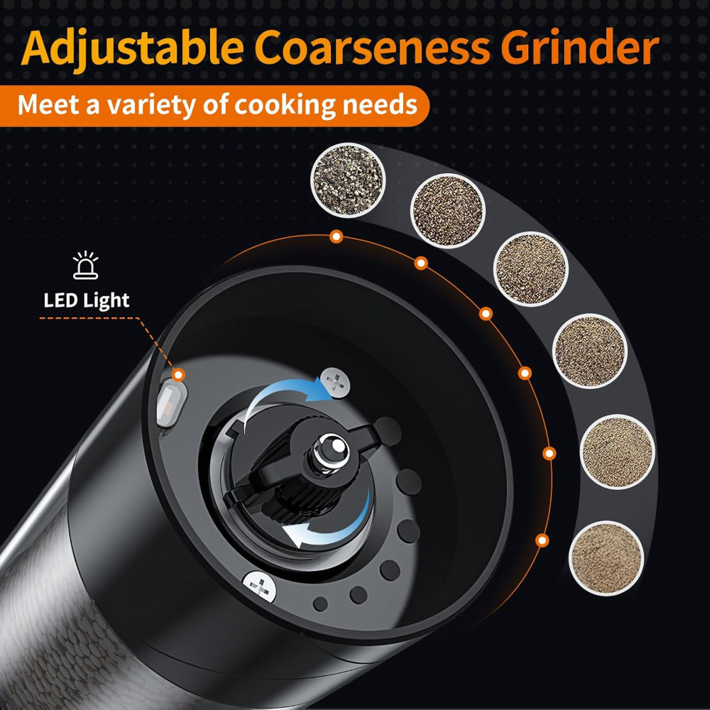 Rechargeable Electric Spice Mill with LED Illumination