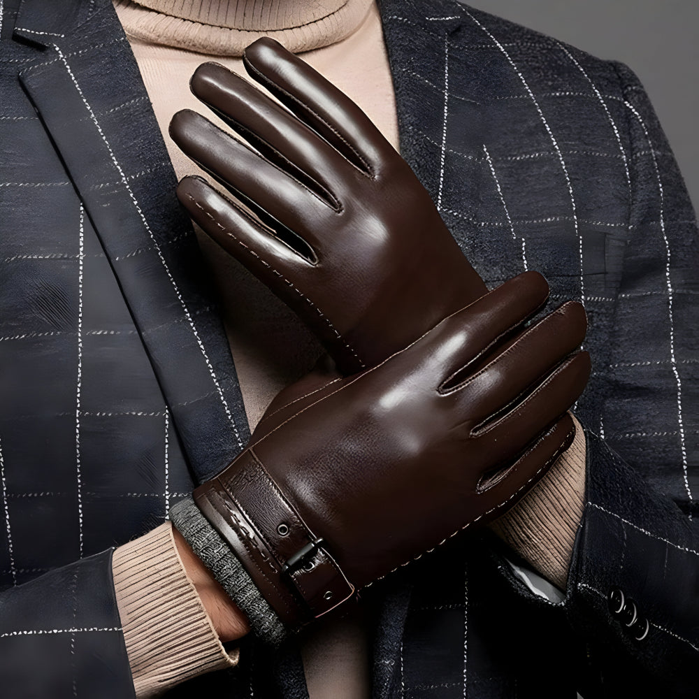 Men's Slim-Fit Winter Gloves with Touchscreen Capability