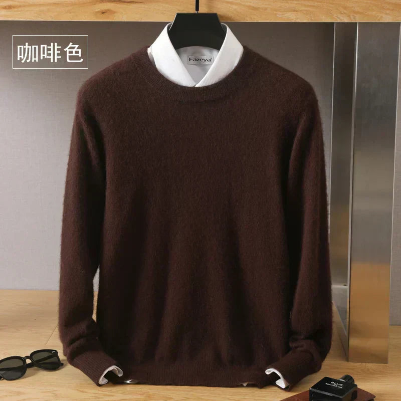 Sumptuous Cashmere Blend O-Neck Pullover for Ultimate Comfort
