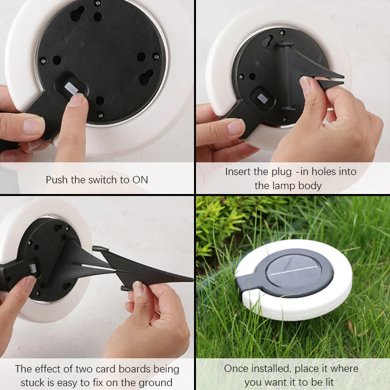 Adjustable 360° Lamp Head Solar Outdoor Light for Gardens