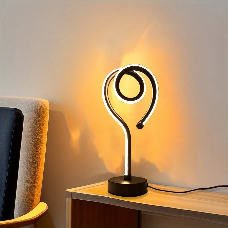 Enchanting Ripple Light: Rechargeable RGB Table Lamp with Remote