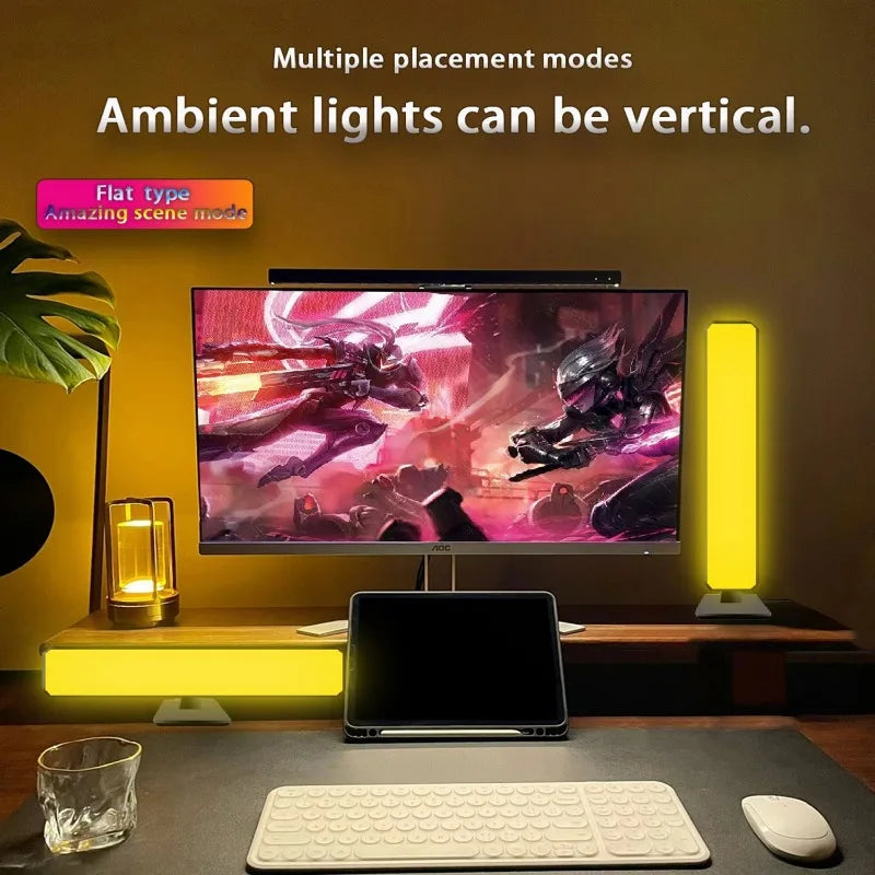 Smart RGB Atmosphere Light App Control Music Sync Lamp for Car TV Gaming Desk