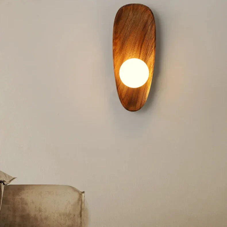 LumiNest Wooden Wall Light for a Welcoming Glow