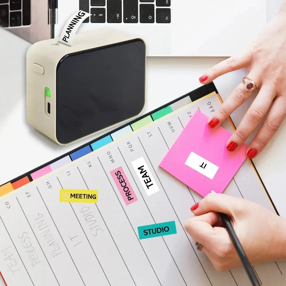 Compact Bluetooth Thermal Label Maker - Your On-the-Go Organizer