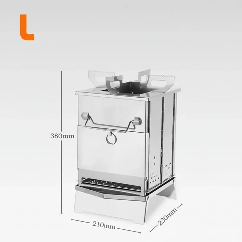 EcoChef Portable Steel Stove for Outdoor Cooking Adventures