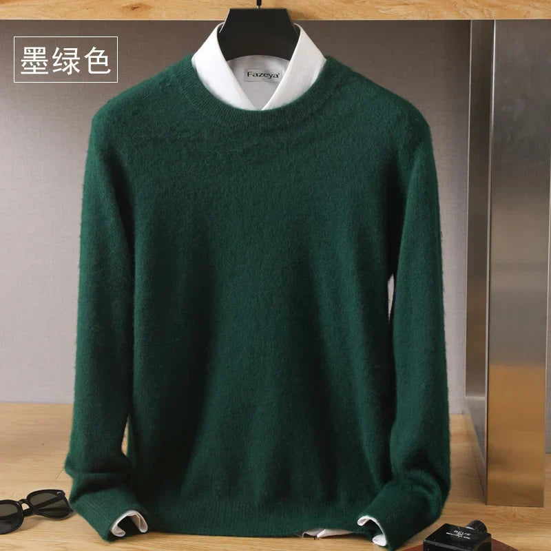 Sumptuous Cashmere Blend O-Neck Pullover for Ultimate Comfort