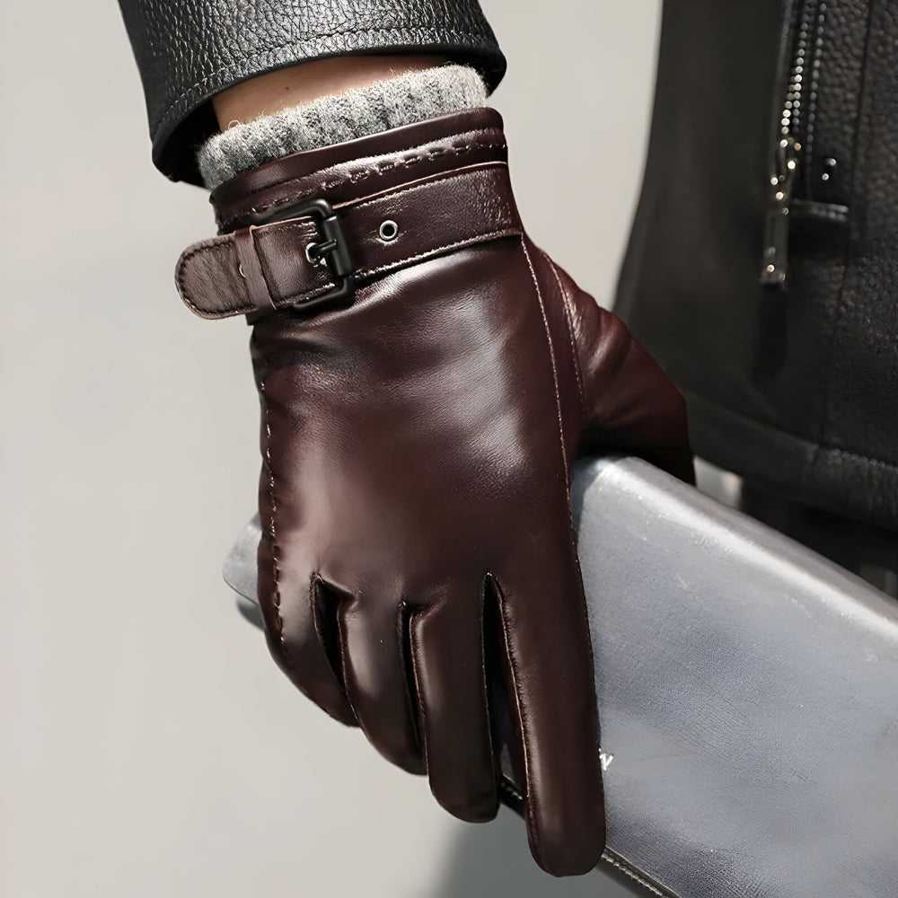 Men's Slim-Fit Winter Gloves with Touchscreen Capability