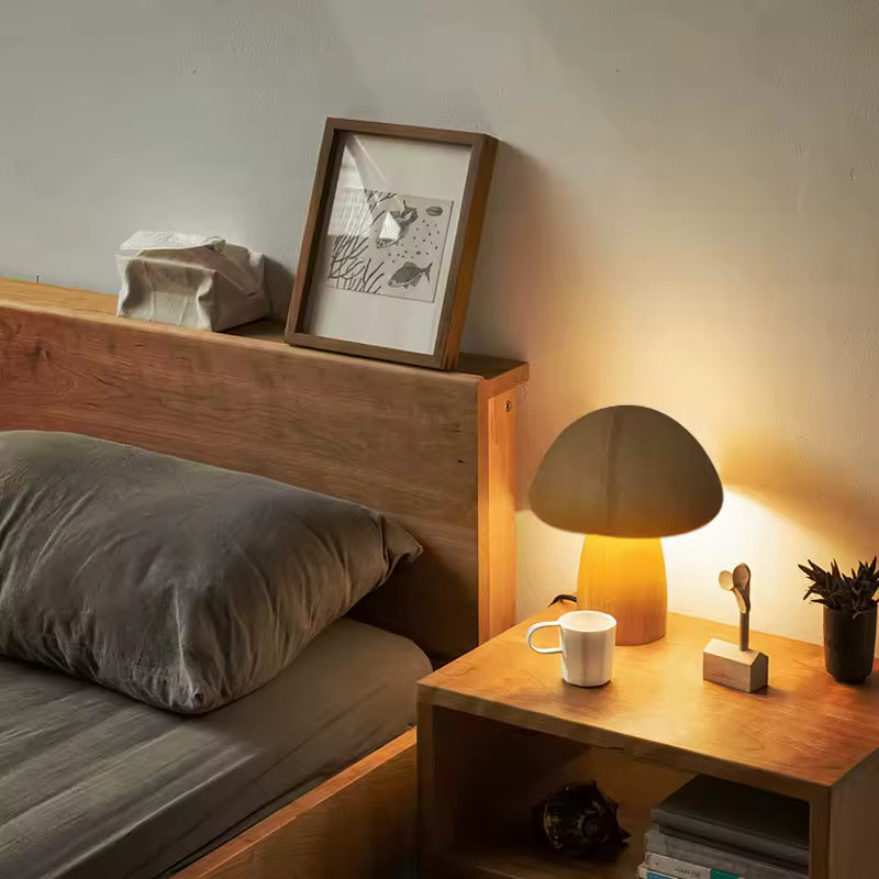 Whimsical Wood Touch Lamp – Adjustable Glow Night Light