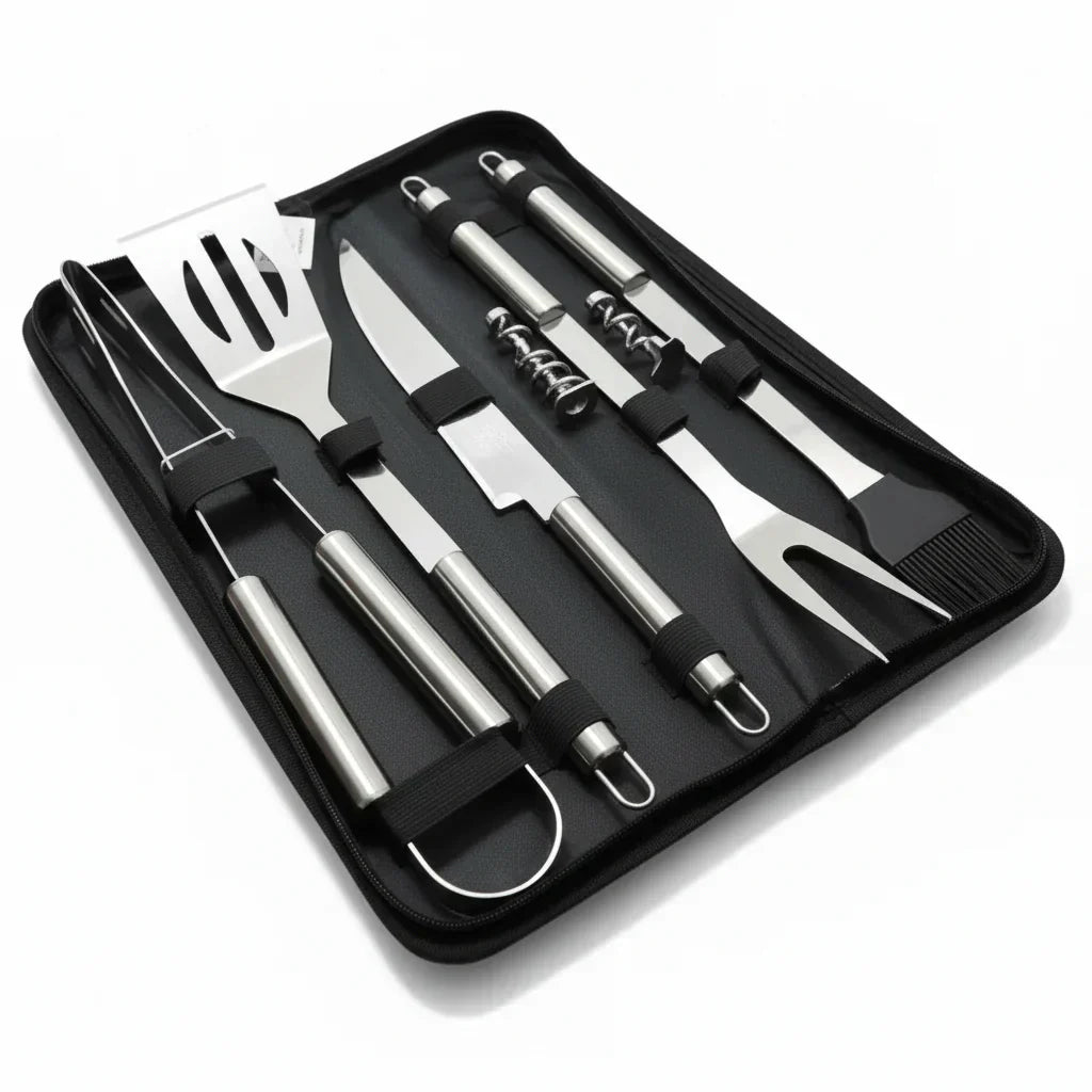Ultimate Grilling Companion: Stainless Steel BBQ Tool Set