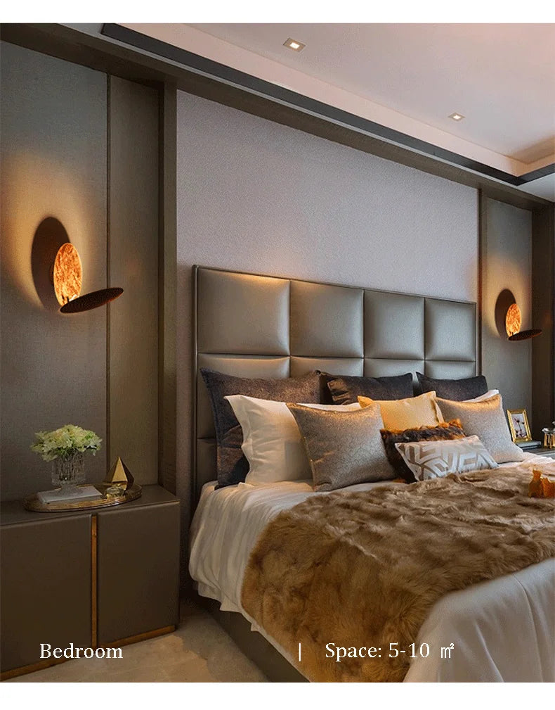 Lunar Glow Wall Sconce – Vintage LED Fixture for Any Space