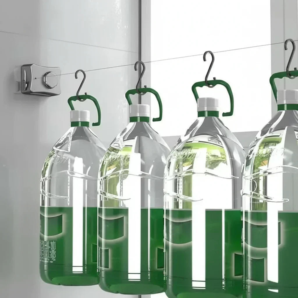 Compact Retractable Laundry Drying System for Small Spaces