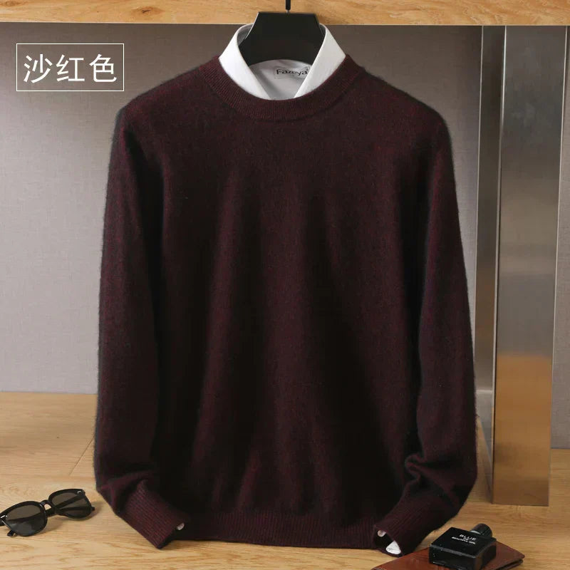 Sumptuous Cashmere Blend O-Neck Pullover for Ultimate Comfort