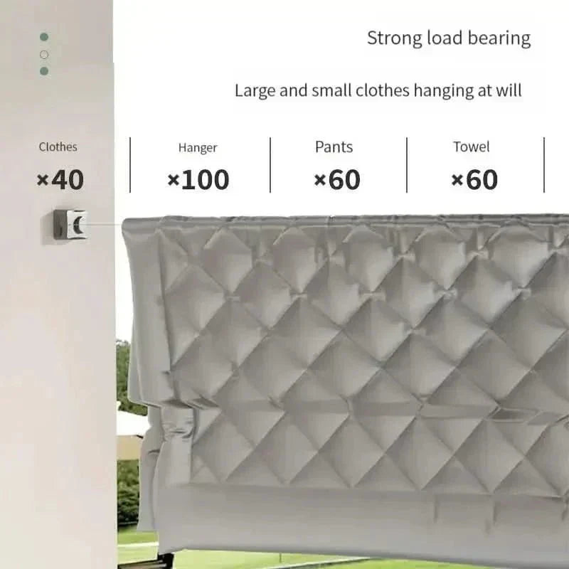 SpaceSaver Retractable Clothesline for Wall Mounting