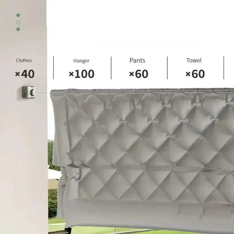 Compact Retractable Laundry Drying System for Small Spaces