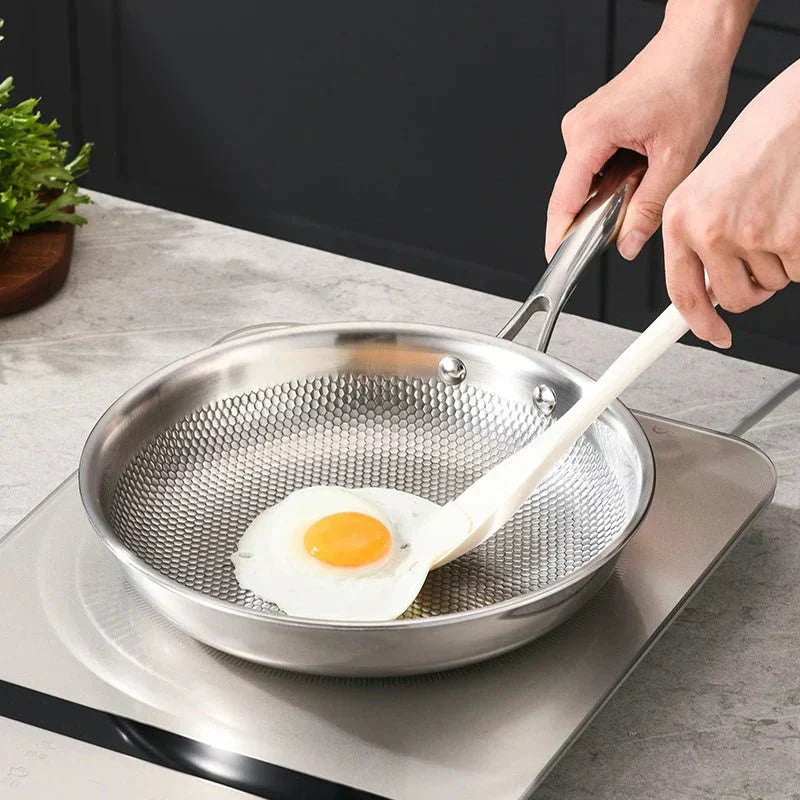 EcoChef 28/30 Cm Stainless Steel Wok Pan for All Stovetops