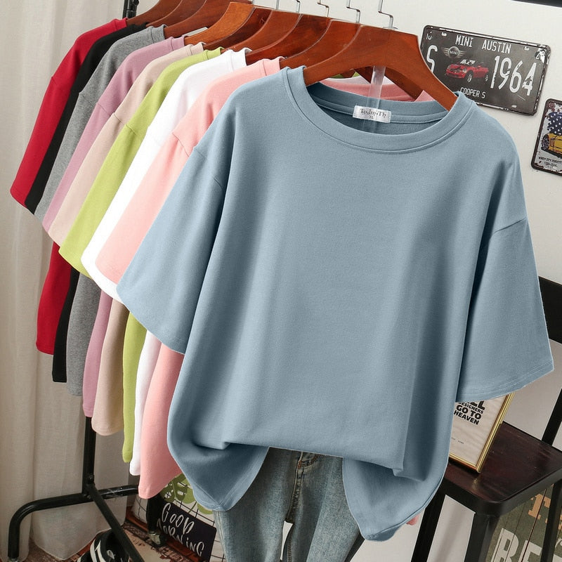 Plus-Size T-Shirt for Women | Oversized Crew Neck Design | Soft Cotton Fabric | Comfortable Fit